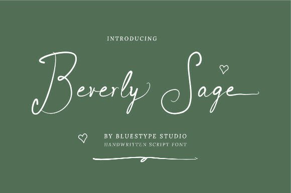 Beverly Sage: A Handwritten Font for Authentic Branding