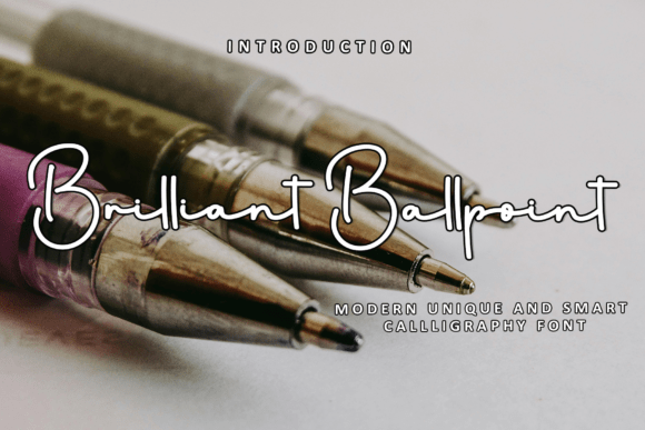 Brilliant Ballpoint: A Festive Script Handwritten Font for Makers