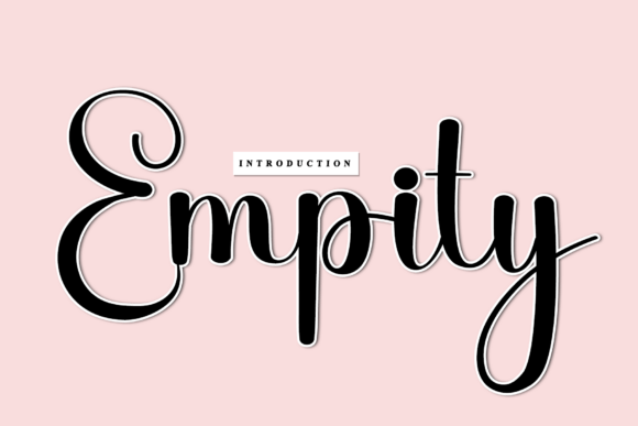 Empity Font: Sweet Script for Editorial Design