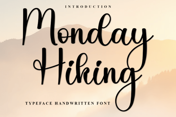 Monday Hiking: A Festive Script Typeface for Holiday Editorial Design