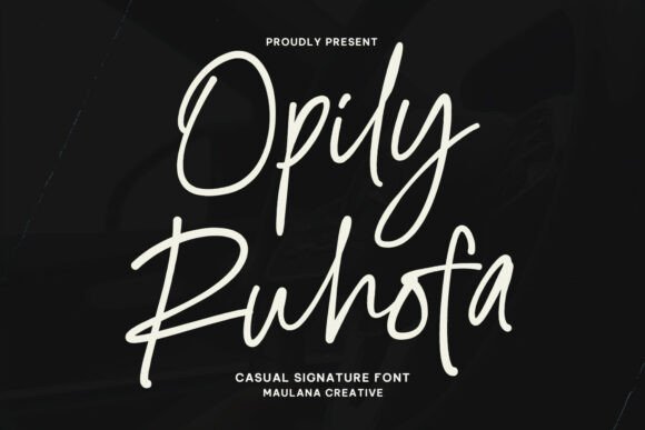 Opily Ruhofa: A Wild Script Handwritten Font for Makers