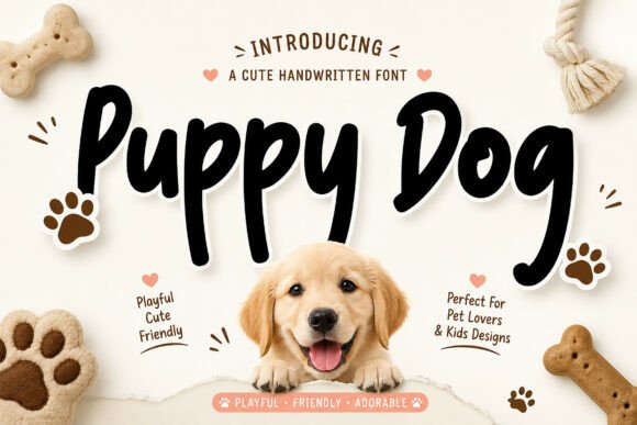 Puppy Dog Font for Creative Design