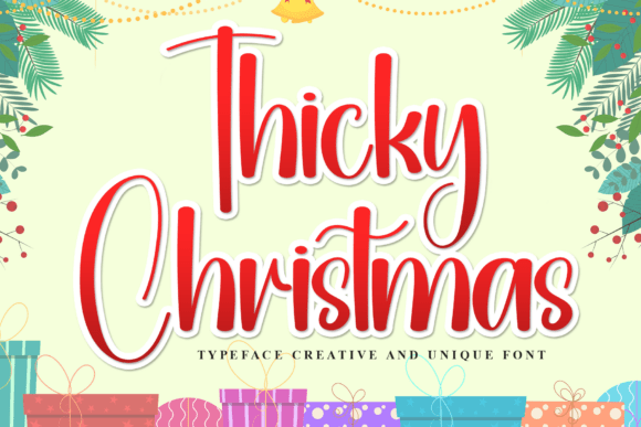 Thicky Christmas Font for Creative Projects