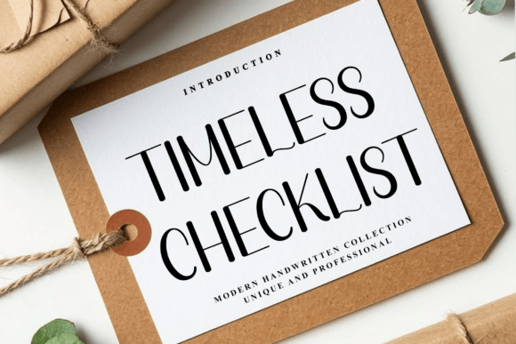 Timeless Checklist: A Script Handwritten Font for Editorial Design